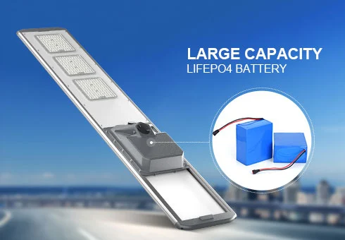 Built-in big capacity lithium lifePo4 battery support 4-5 nights of lighting after full charging. Longer lighting time high density, large capacity, longer service life, more stable.