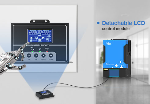 VEVOR 2-in-1-Hybrid-Solar-Wechselrichter 5500W Solar Inverter 11000VA Reiner  Sinus MPPT LCD-Display 3 Lademodi (Solarladung, Netzladung, Hybridladung) &  4 Ausgangsmodi (UTL, SOL, SBU, SUB)