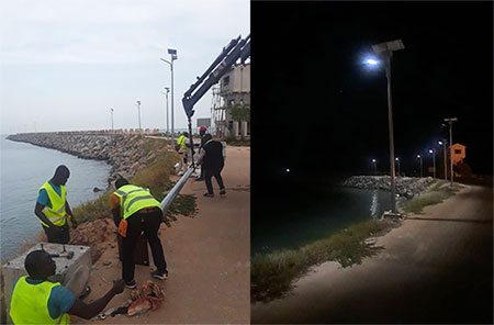 100 Sets of 60W Split Type Solar Street Lights Solution in Togo