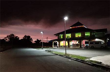 8000lm Solar lights project for Community in Malaysia