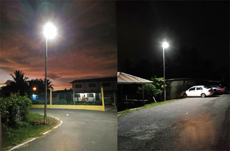 8000lm Solar lights project for Community in Malaysia