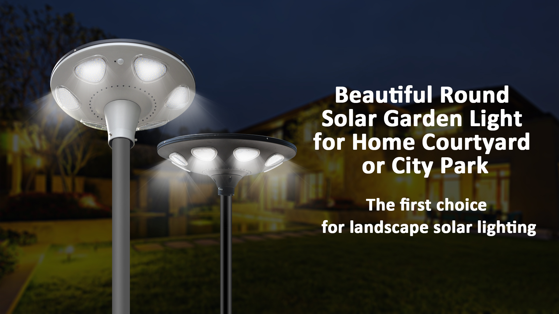 Beautiful Round Solar Garden Light for Home Courtyard or City Park