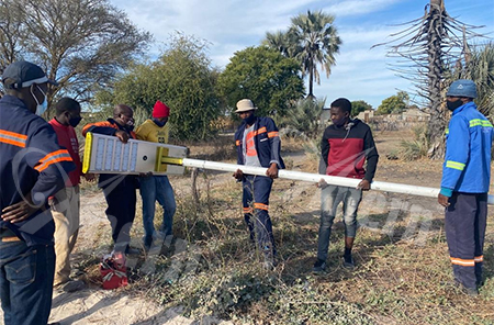 80W All In One Solar Street Light for Botswana Etsha Village