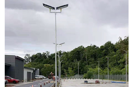 Parking Lot Solar Street Light Project in Brunei