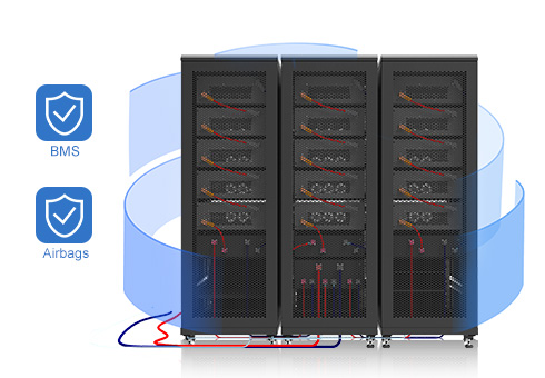 Built-in BMS management system, which can effectively monitor and manage the battery module and the system to ensure safe and reliable operation.