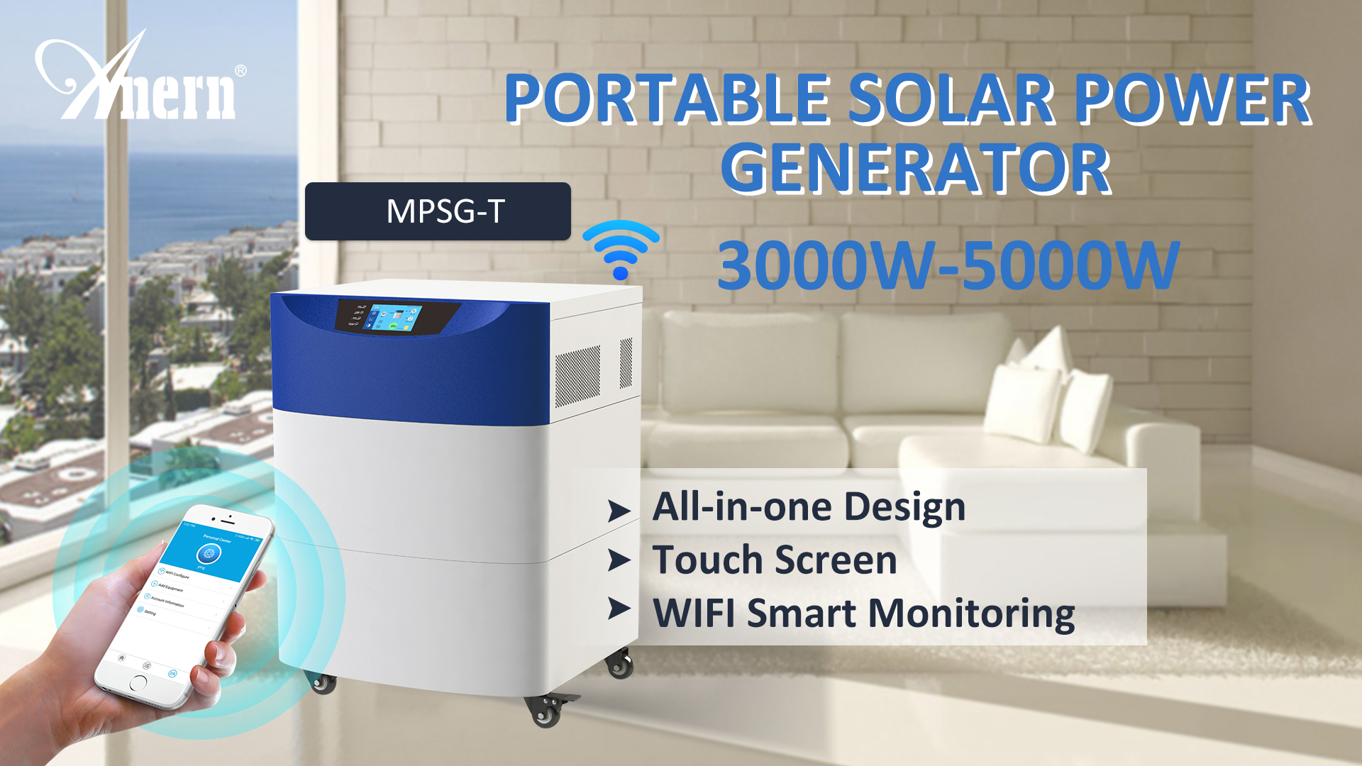 High Performance Touch Screen Solar Power Generator