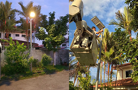 100W-All-In-One-Solar-Street-Lamp-Lighting-Up-Villas-in-Malaysia