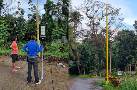 180W Integrated Solar Garden Lights Installed in Philippines