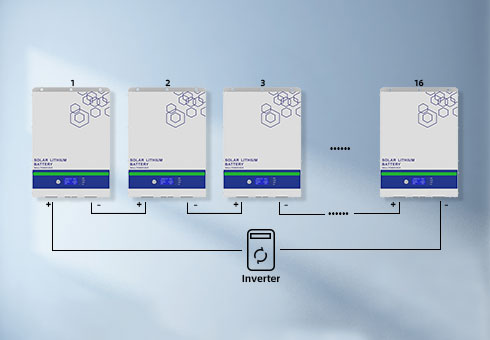 support 16 batteries connection in parallel