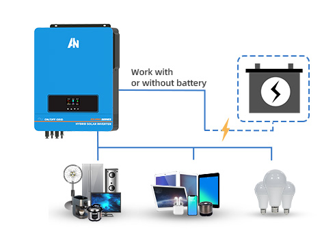 Starting directly without batteries, inverter running without batteries also can help to reduce costs in solar power systems.