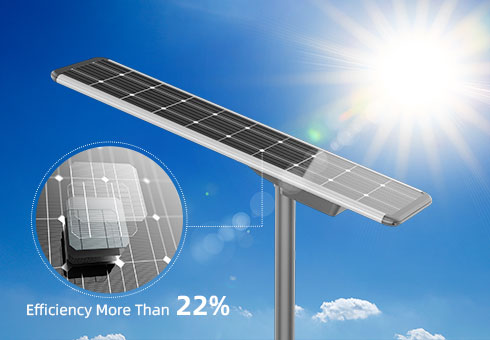 Equipped with mono solar panel with a high photoelectric conversion efficiency of 22% and perform good in high heat and lower light environments.