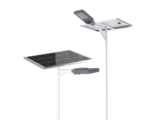 solar street light with panel and battery
