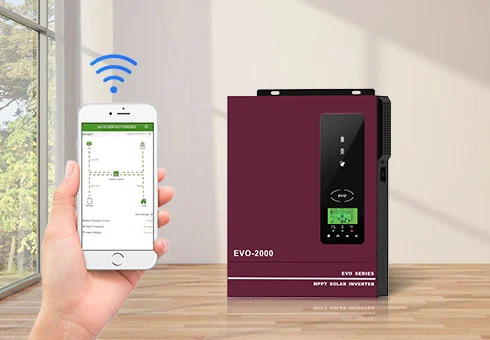 Optional WIFI monitoring function, you can check the running status of the hybrid inverter for solar system through APP at any time, and realize remote operation.