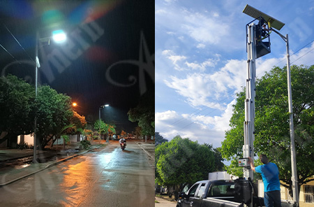 Colombia Linear Park Solar Street Lighting Government Project