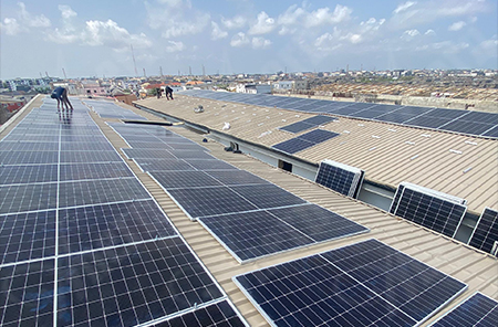 40FT 550W Bifacial Mono Solar Panel to Nigeria